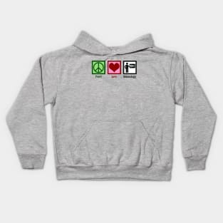 Peace Love Seismology Kids Hoodie